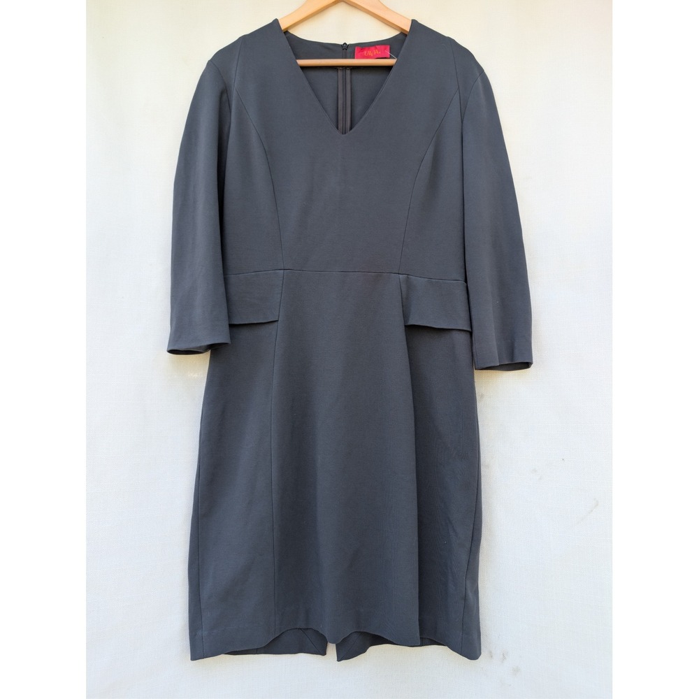 LaVia18 Piazza Sempione Sheath Dress Womens IT46 Grey Minimalist Corporate